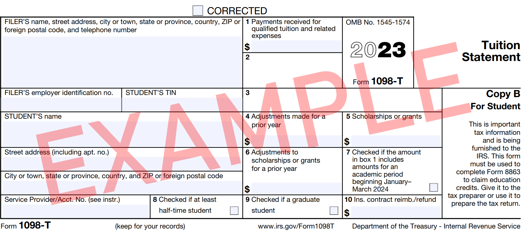 Form 1098 T Information Student Portal